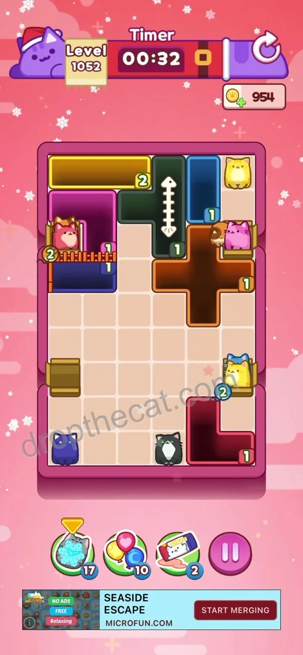 Drop The Cat Level 1052 step 4
