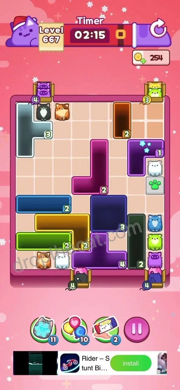 Drop The Cat Level 667 step 2