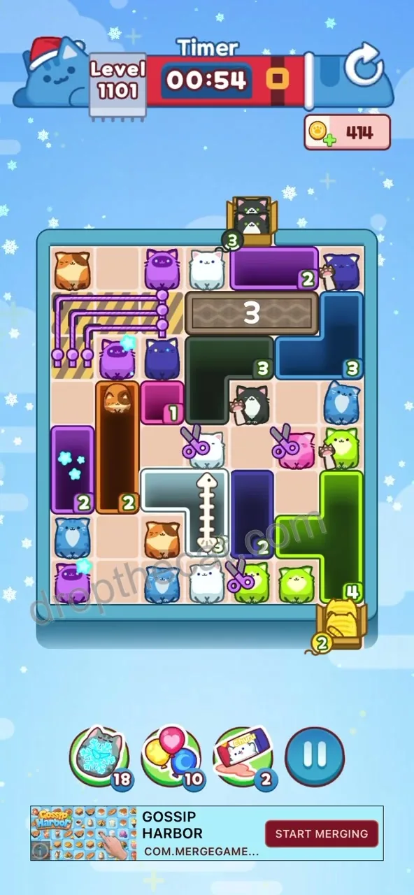 Drop The Cat Level 1101