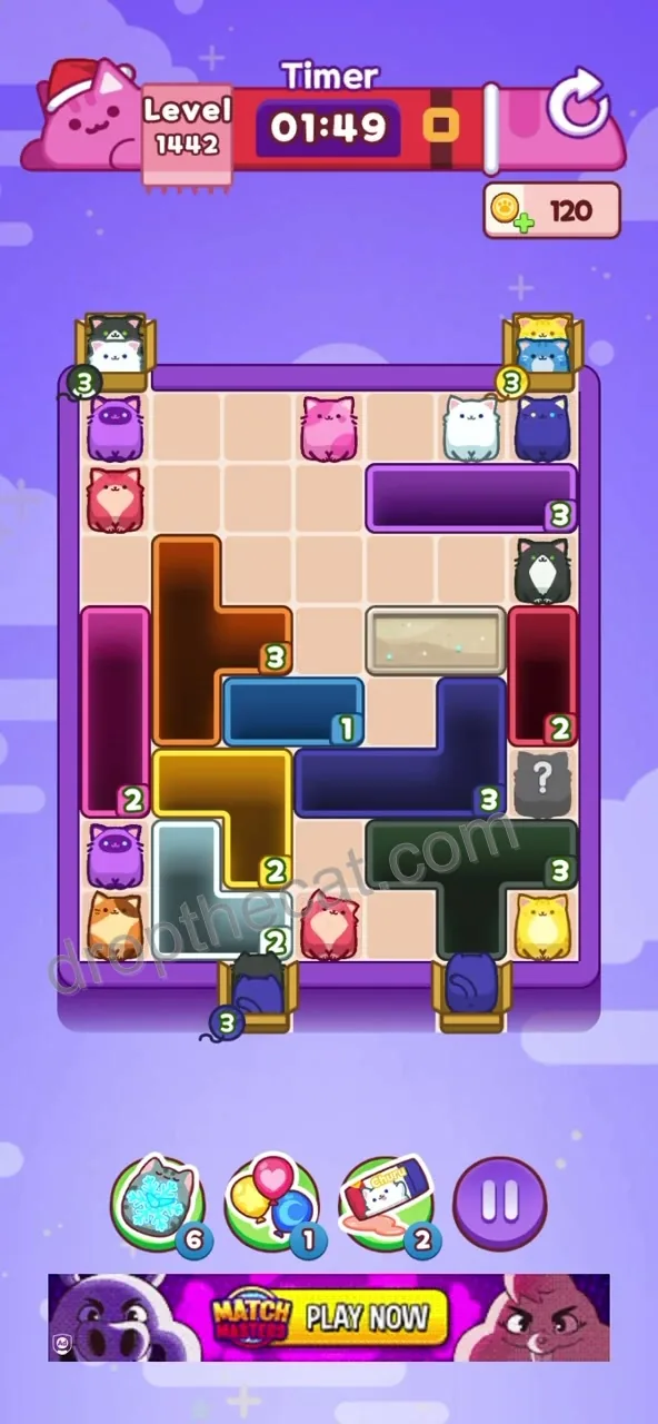 Drop The Cat Level 1442 step 3