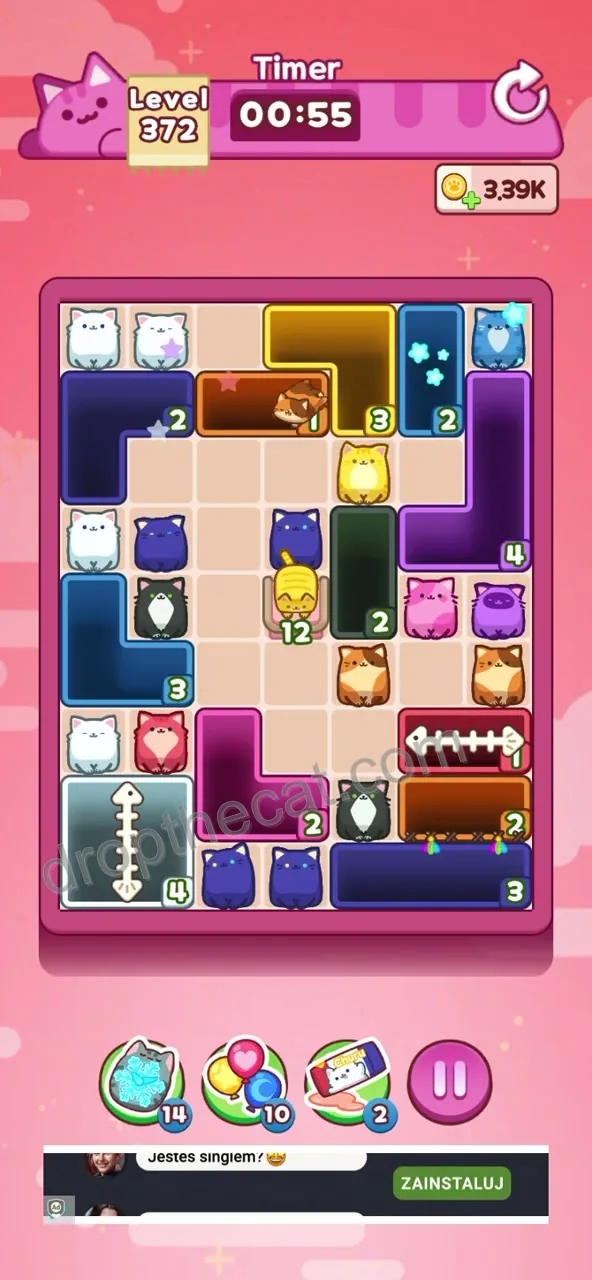 Drop The Cat Level 372 step 1