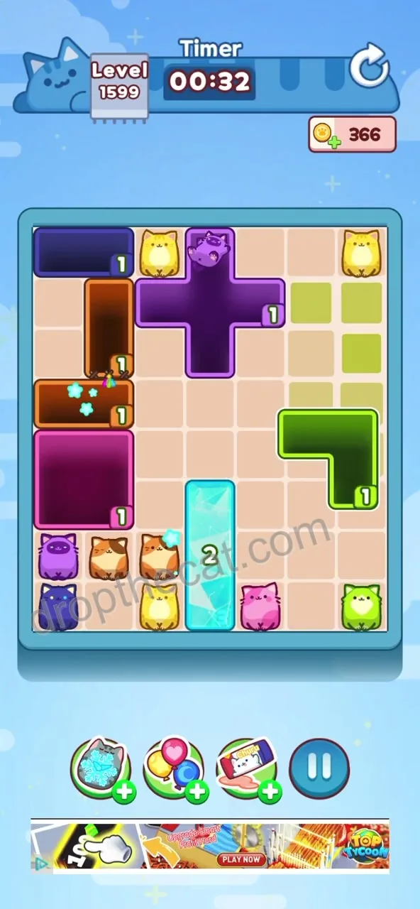 Drop The Cat Level 1599 step 3