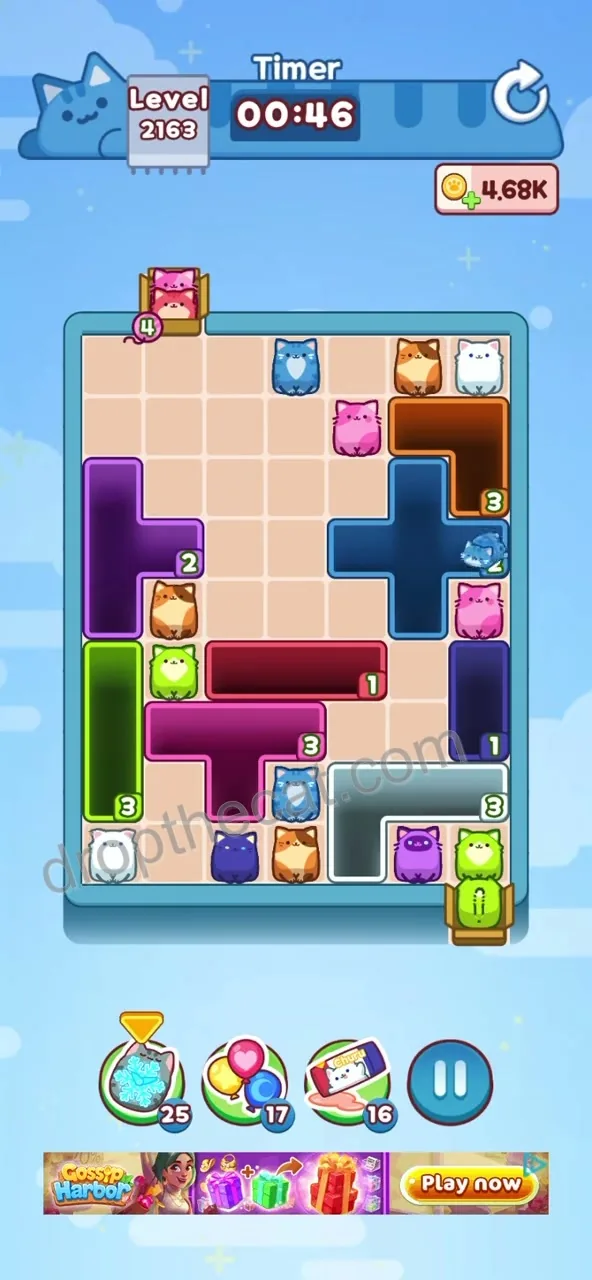 Drop The Cat Level 2163 step 3