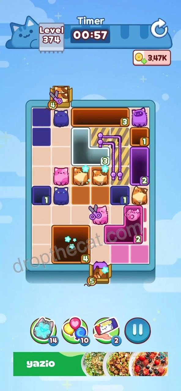 Drop The Cat Level 374 step 1