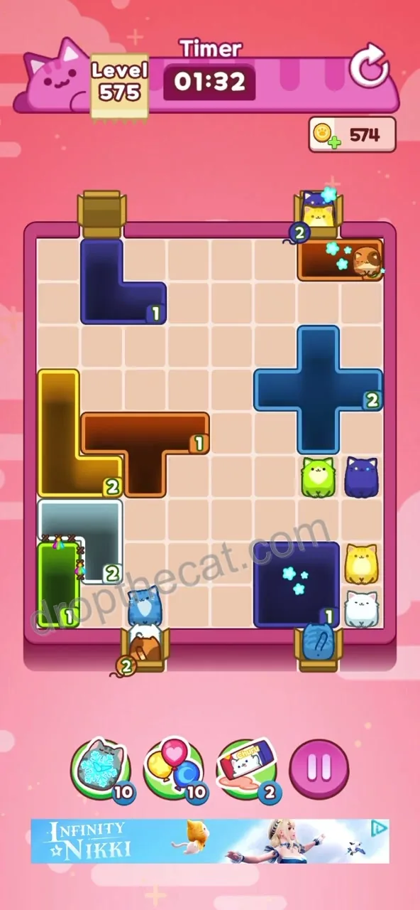 Drop The Cat Level 575 step 2