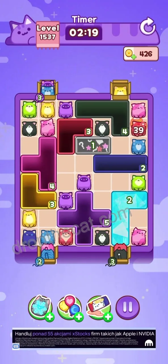 Drop The Cat Level 1537