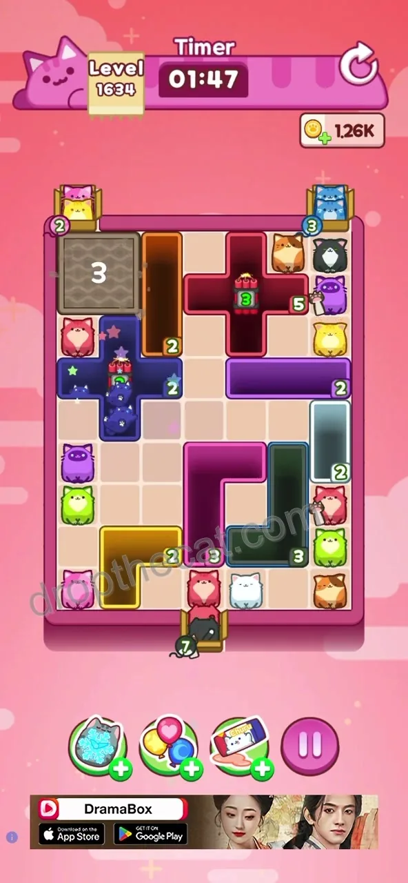 Drop The Cat Level 1634 step 1