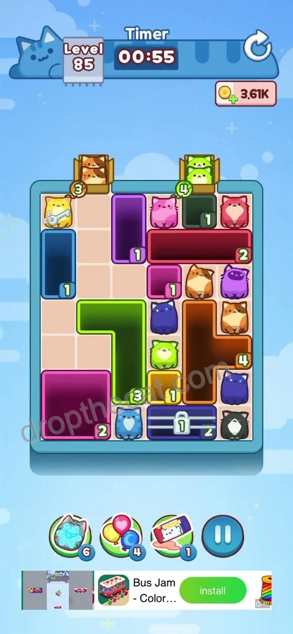 Drop The Cat Level 85 step 2