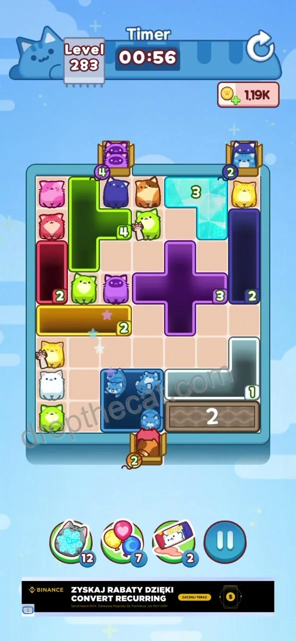 Drop The Cat Level 283 step 1