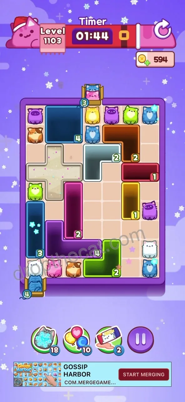 Drop The Cat Level 1103 step 2