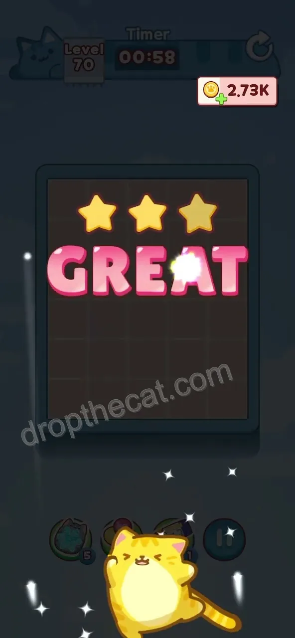 Drop The Cat Level 70 step 4