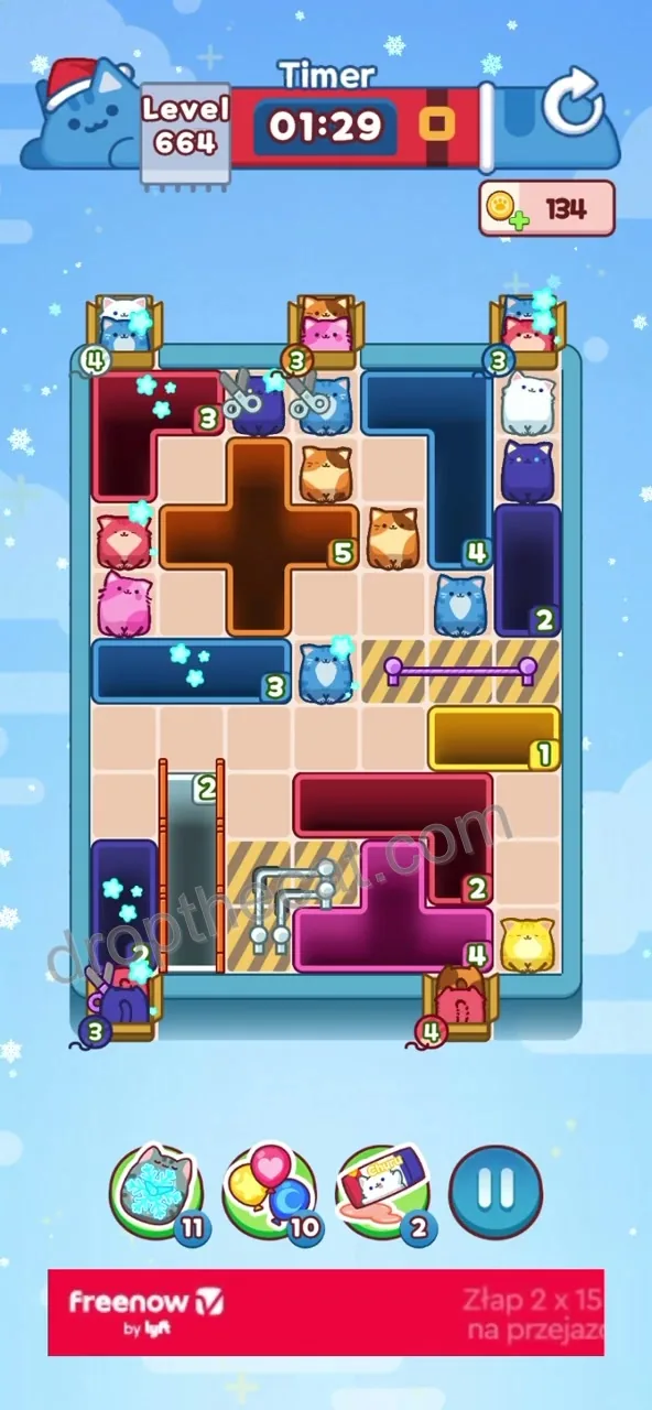 Drop The Cat Level 664 step 1