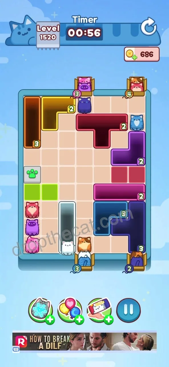 Drop The Cat Level 1520 step 2
