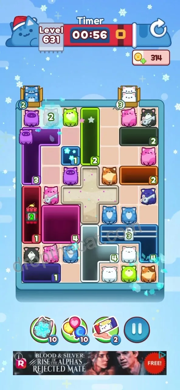 Drop The Cat Level 631 step 1