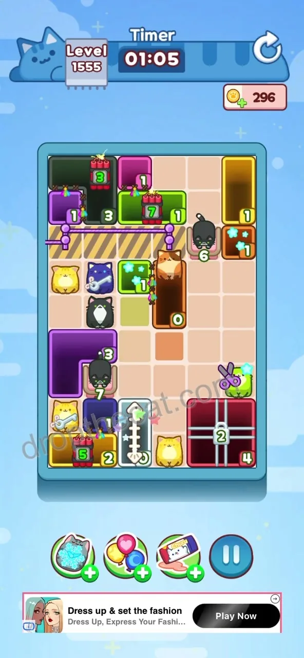 Drop The Cat Level 1555 step 2