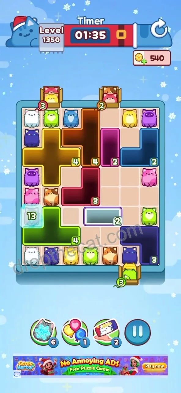 Drop The Cat Level 1350 step 1