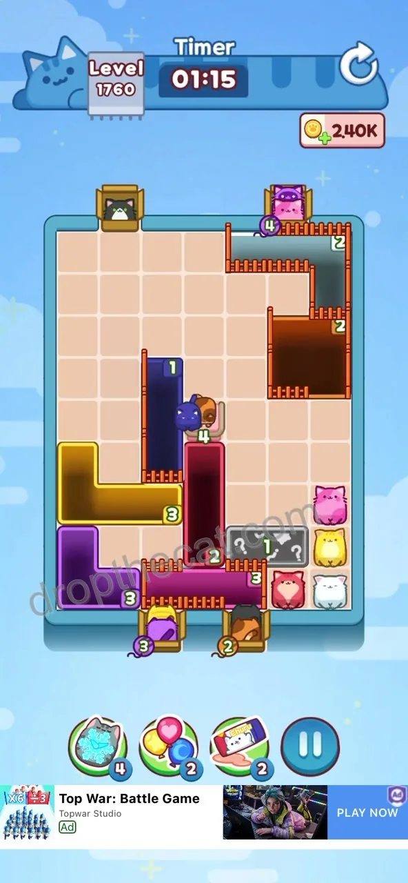 Drop The Cat Level 1760 step 4