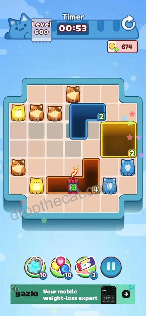 Drop The Cat Level 600 step 3