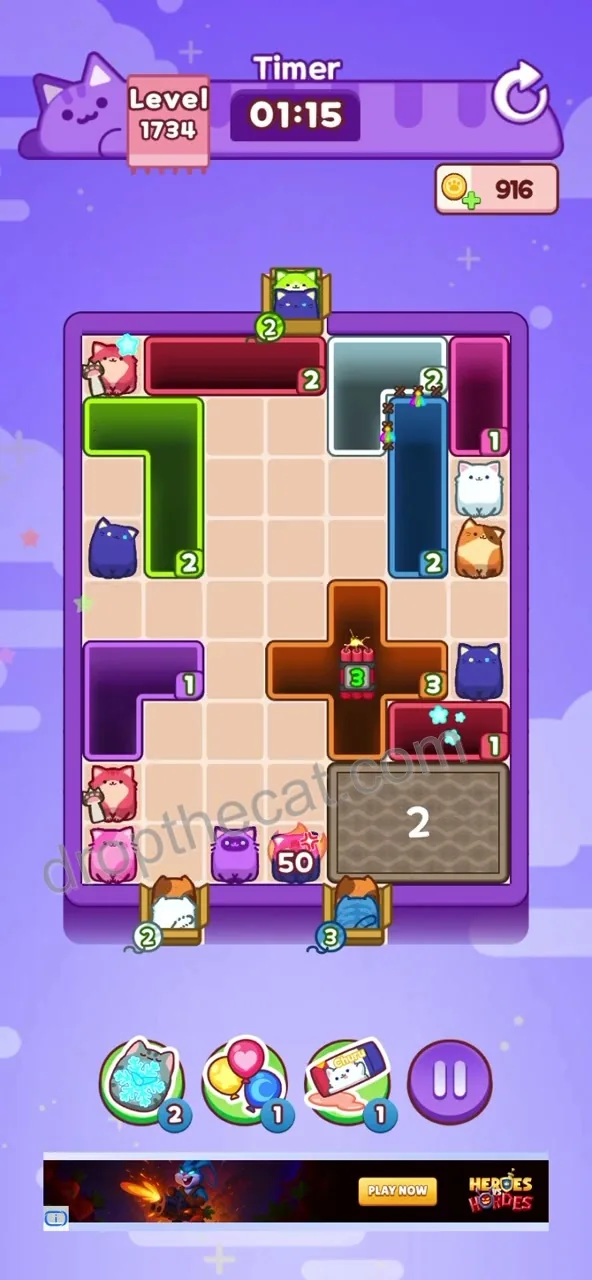 Drop The Cat Level 1734 step 3