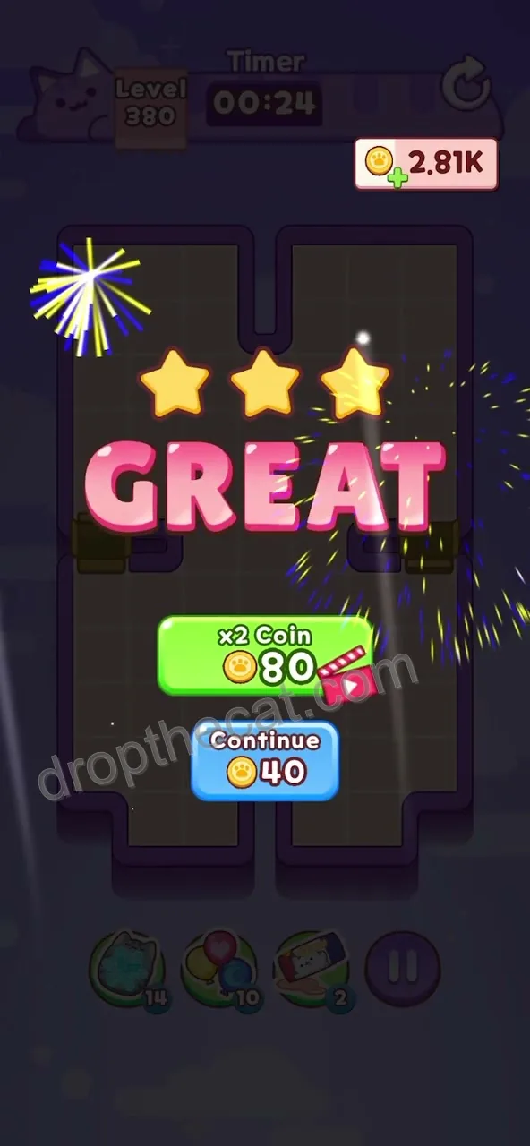 Drop The Cat Level 380 step 3
