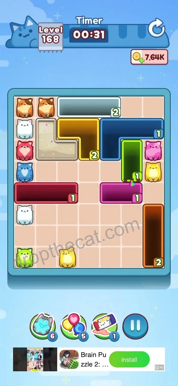 Drop The Cat Level 168 step 3
