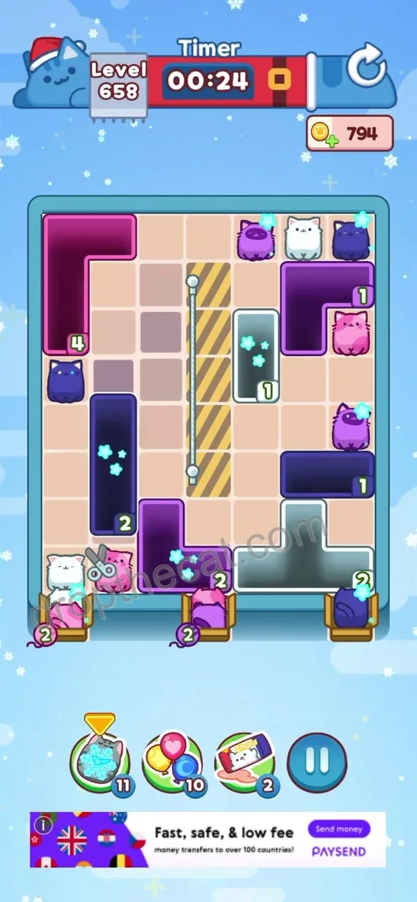 Drop The Cat Level 658 step 3