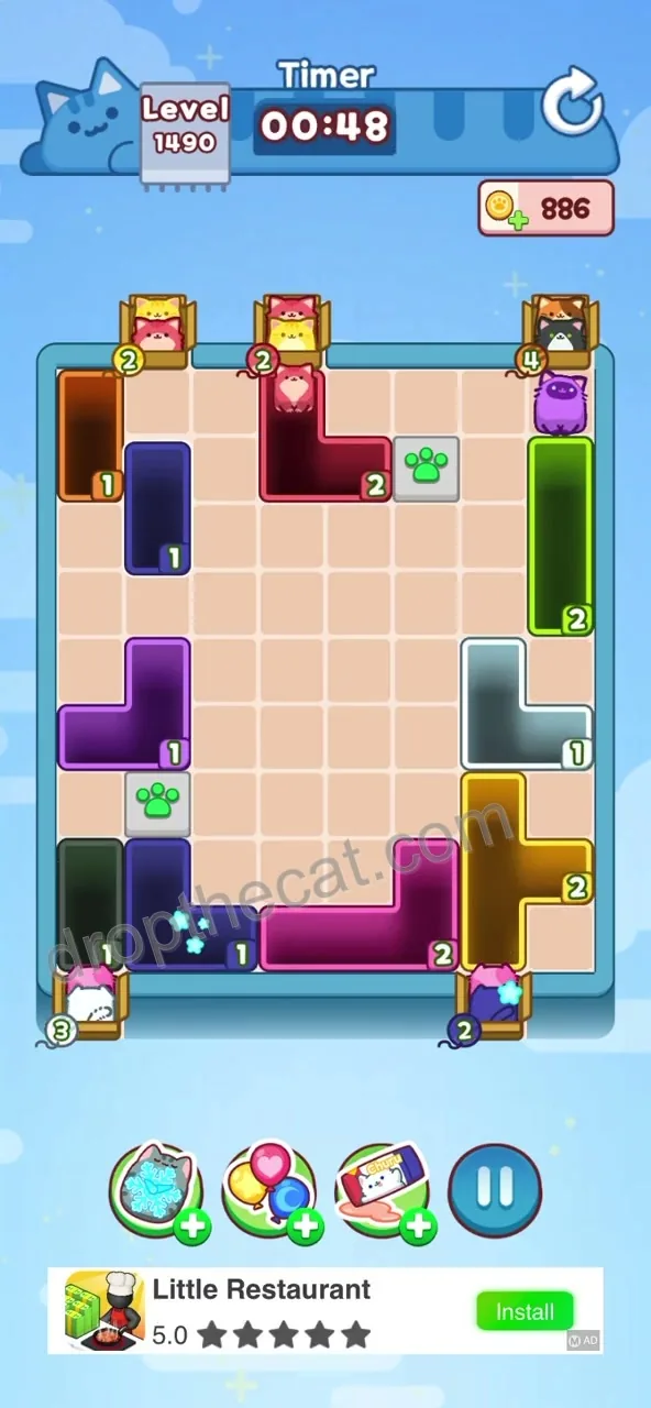 Drop The Cat Level 1490 step 3