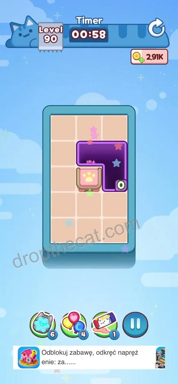 Drop The Cat Level 90 step 3