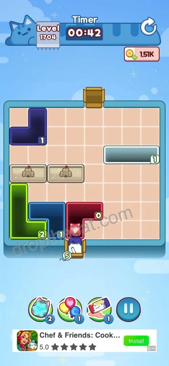 Drop The Cat Level 1704 step 3