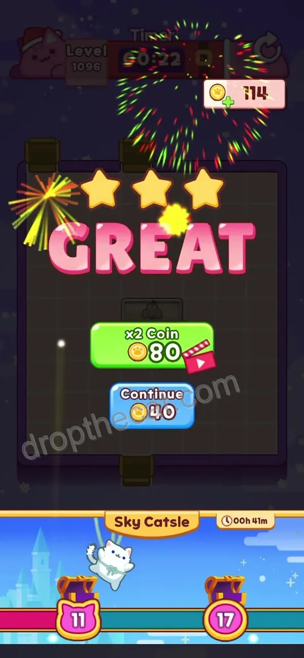 Drop The Cat Level 1096 step 3