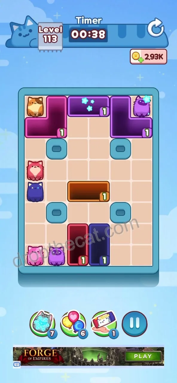 Drop The Cat Level 113 step 3