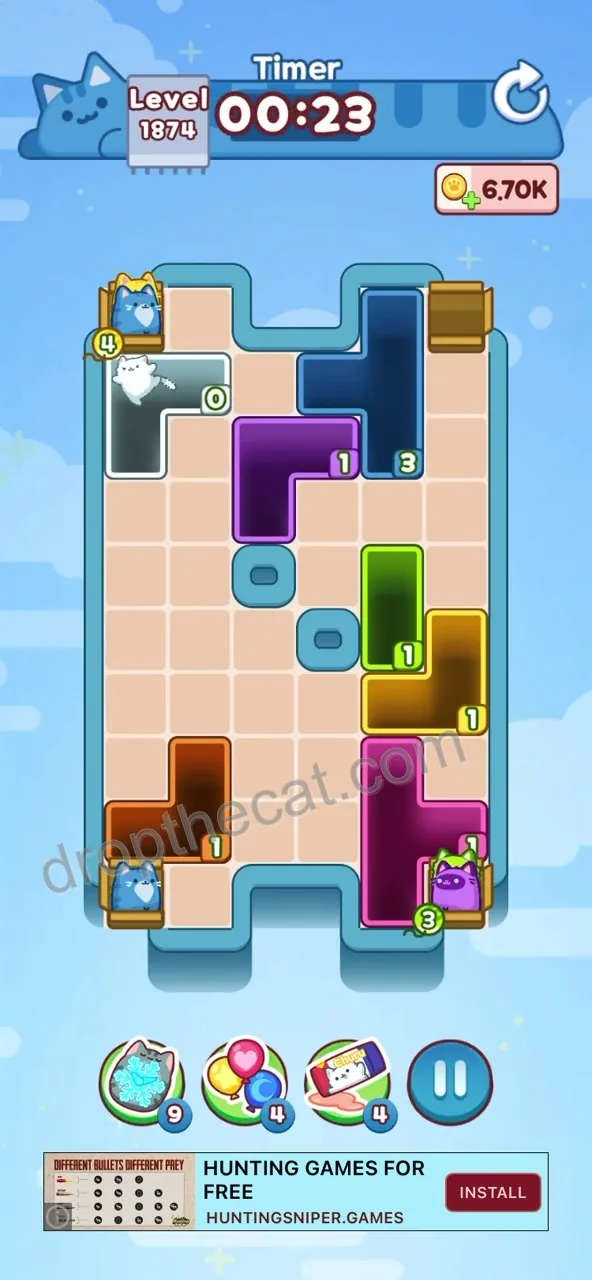 Drop The Cat Level 1874 step 3