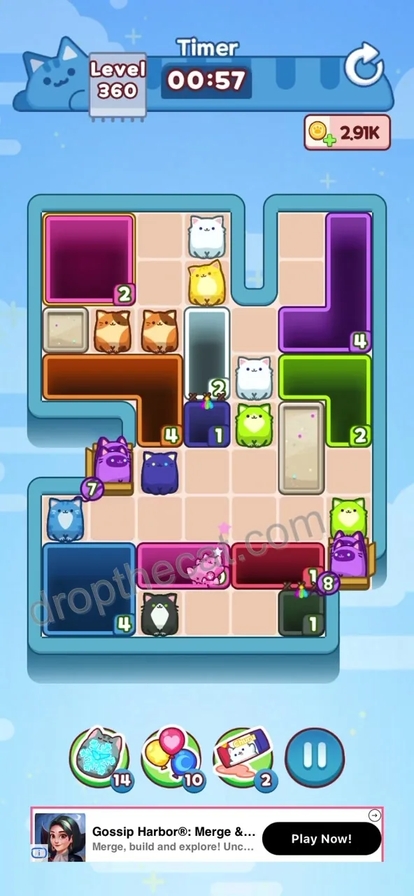 Drop The Cat Level 360 step 1