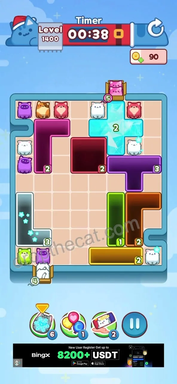 Drop The Cat Level 1400 step 2