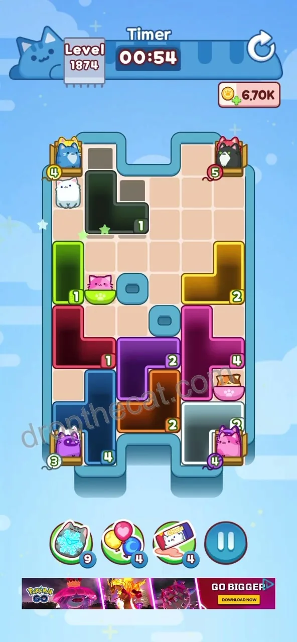 Drop The Cat Level 1874 step 2