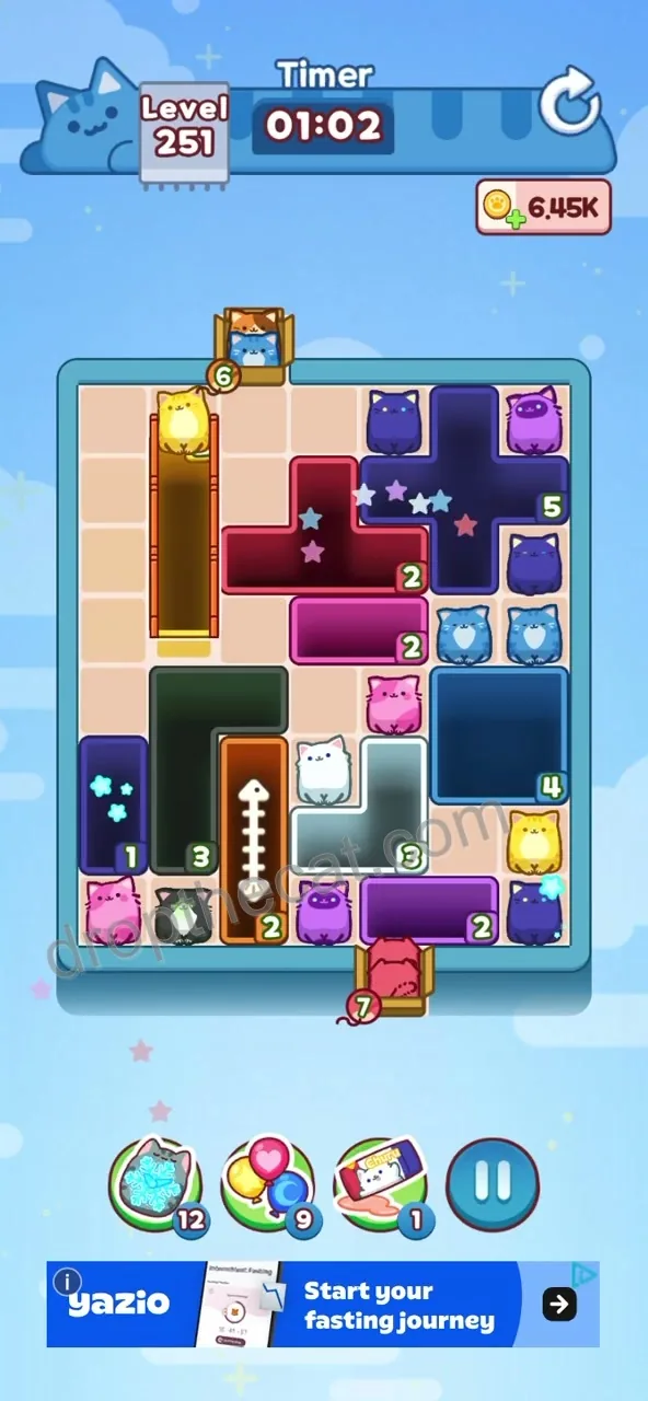 Drop The Cat Level 251 step 1