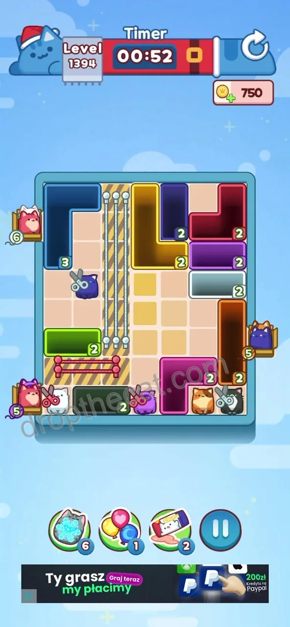 Drop The Cat Level 1394 step 2