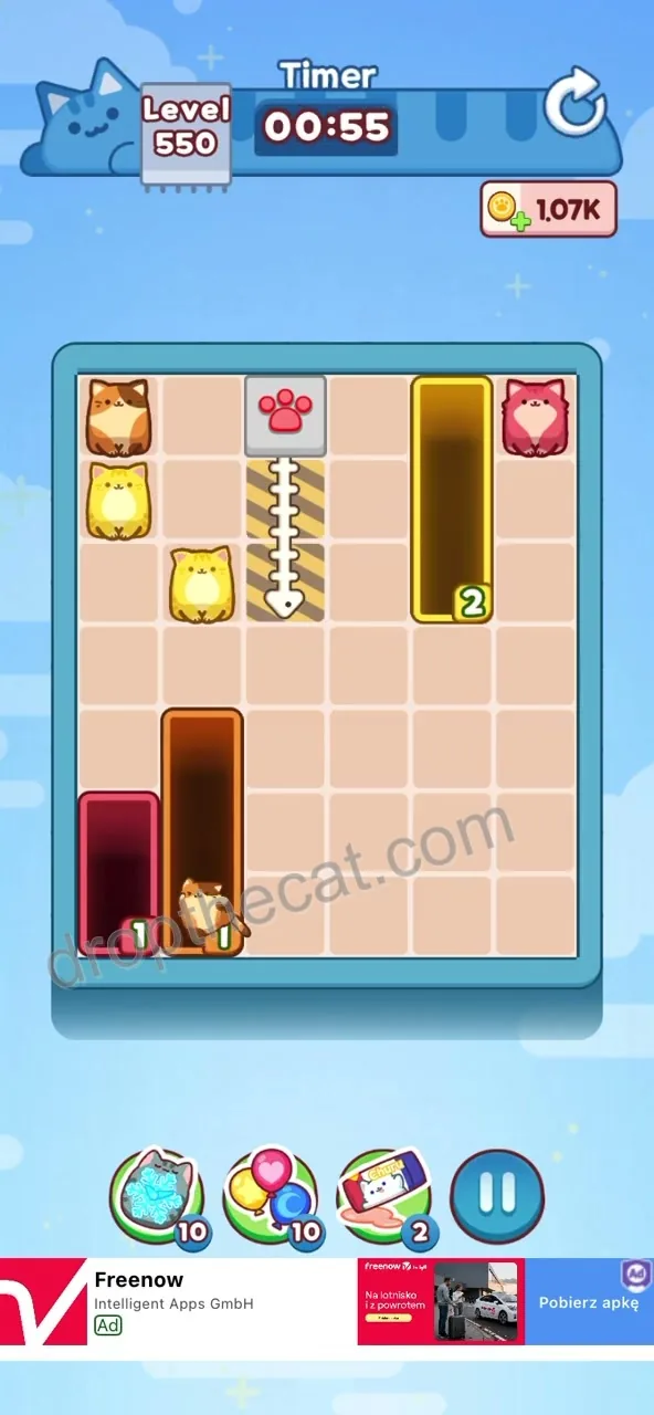 Drop The Cat Level 550 step 2