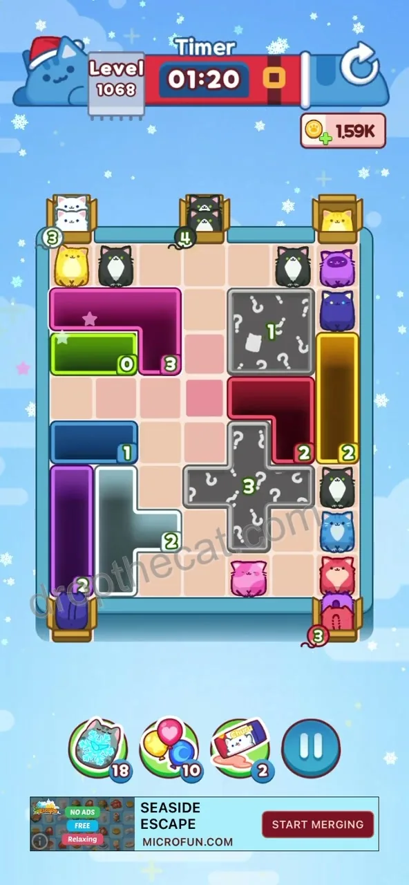 Drop The Cat Level 1068 step 2
