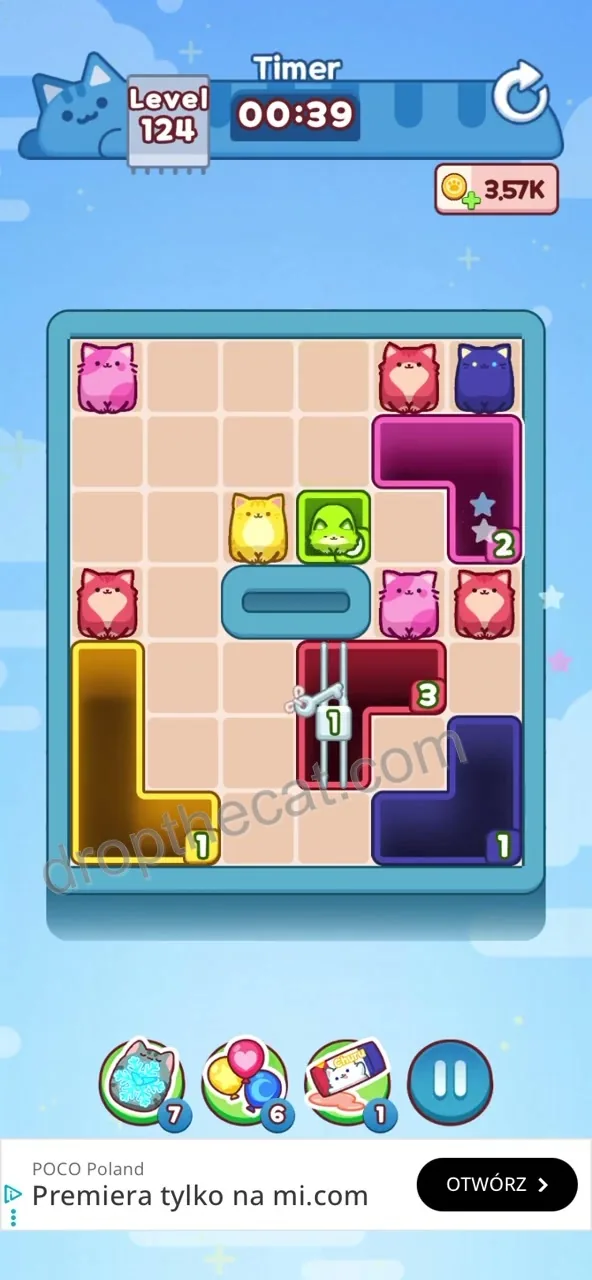 Drop The Cat Level 124 step 3