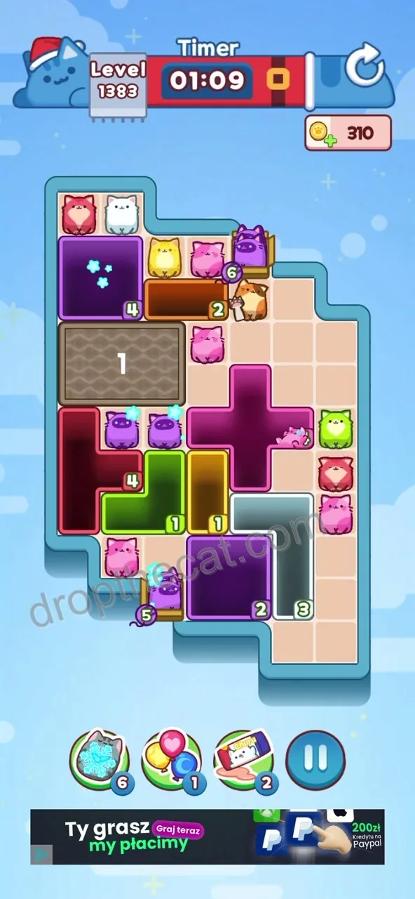 Drop The Cat Level 1383 step 2