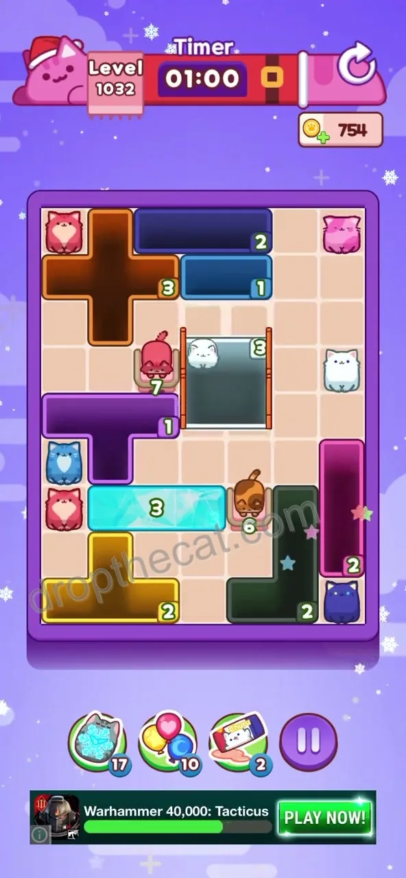 Drop The Cat Level 1032 step 1