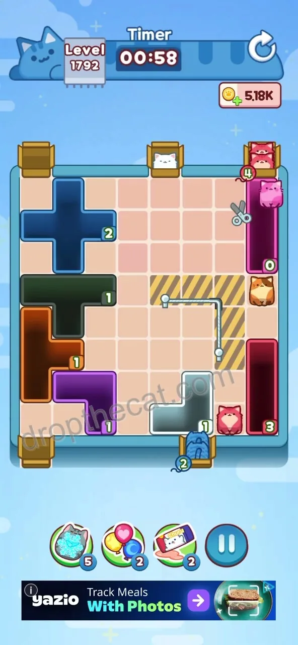 Drop The Cat Level 1792 step 3