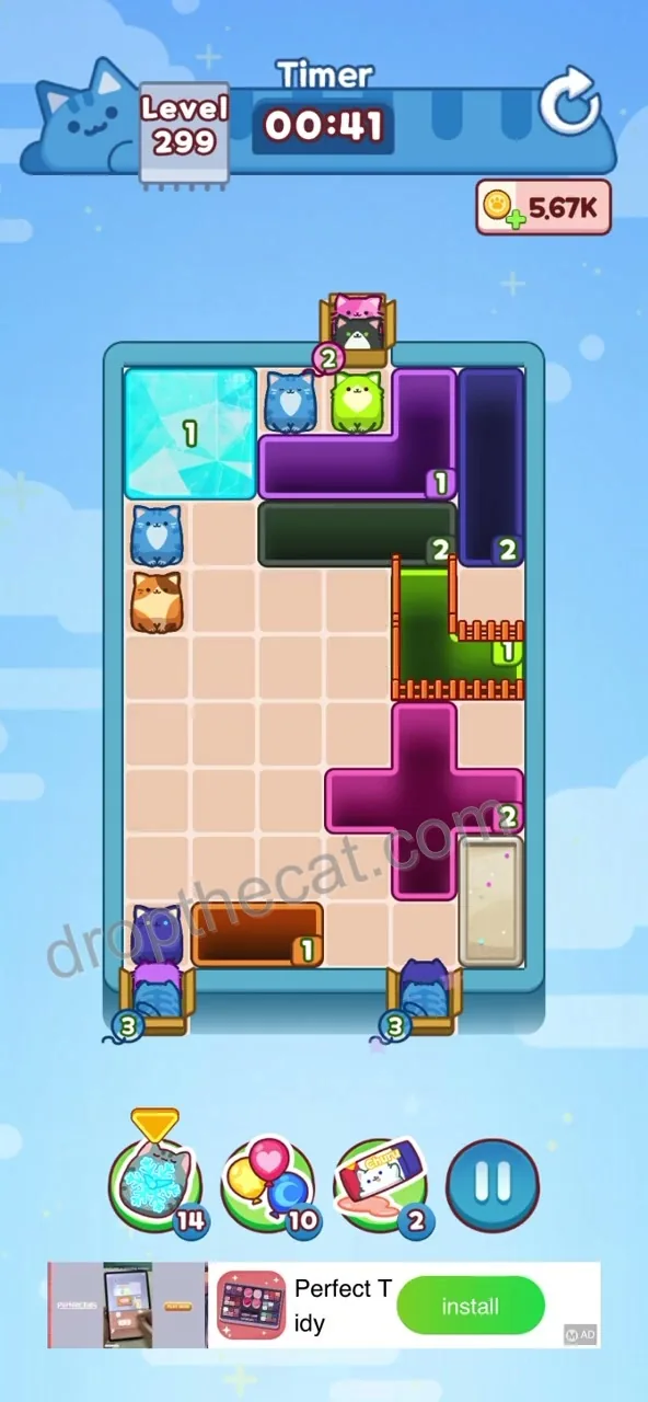 Drop The Cat Level 299 step 2