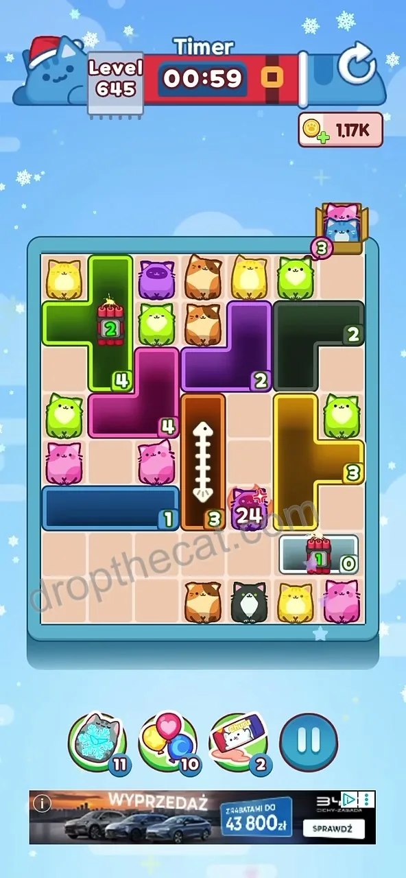 Drop The Cat Level 645 step 1