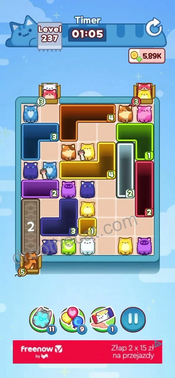 Drop The Cat Level 237 step 1