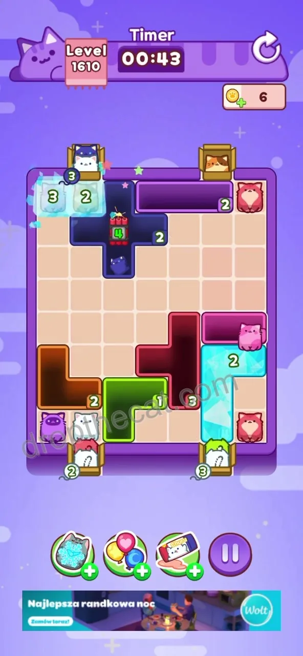 Drop The Cat Level 1610 step 2