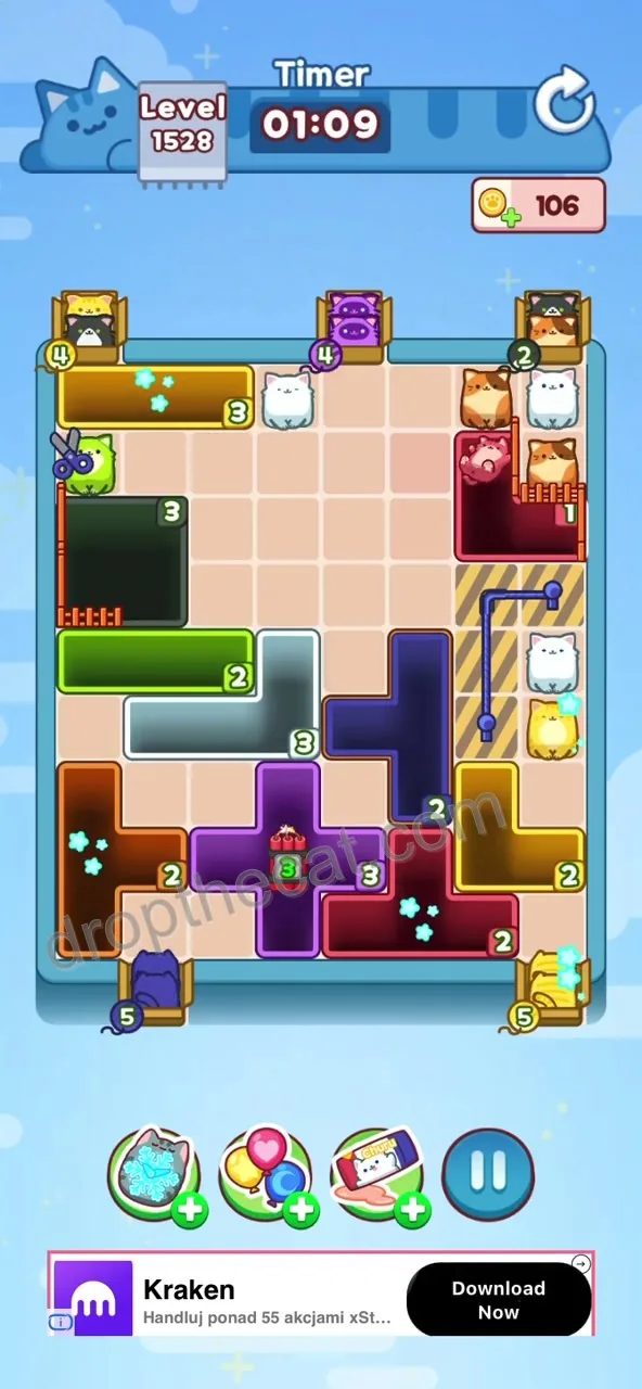 Drop The Cat Level 1528 step 1