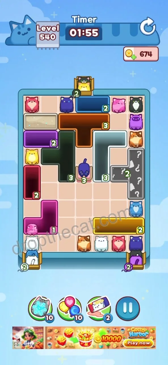 Drop The Cat Level 540 step 1