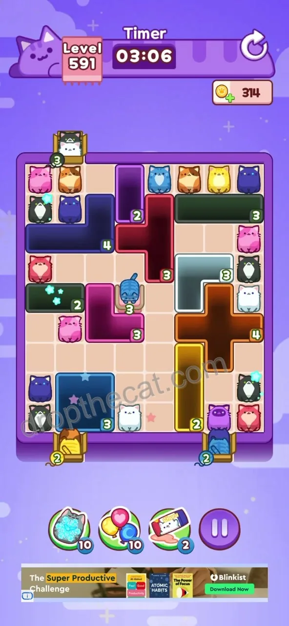 Drop The Cat Level 591 step 1
